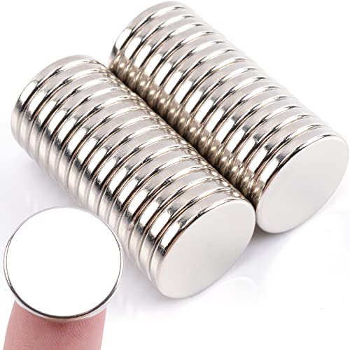 MIN CI 30Pcs Super Strong Rare Earth Magnets Disc, 20 x 3mm Decorative Round Fridge Neodymium Magnets, Fun Small Refrigerator Magnet for Whiteboard, Cute Locker Magnets, for Crafts Dry Erase Board