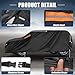 X AUTOHAUX Car Cover for Kia Soul 2009-2025 210D-PU Outdoor Full Car Cover All Weather with Door Zipper for Waterproof Windproof Sun Rain Snow Protection
