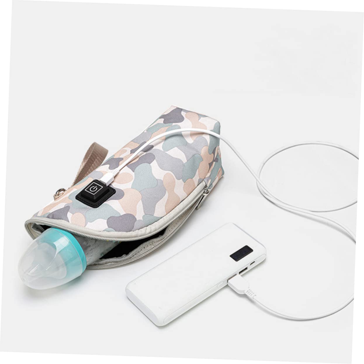 Abaodam 3 Piezas calentador botellas biberón nevera portátil viaje calefactor calentadores calentador biberones funda calienta biberones temperatura constante Termo bolso mano