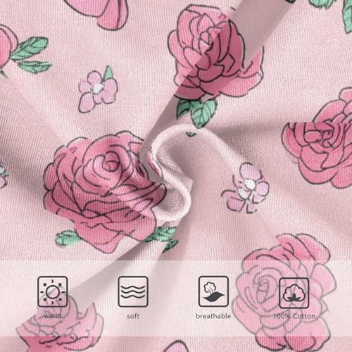 Wusikd Pink Roses Bows Cute Boys' Underwear Cotton Boys Briefs Soft Toddler Underwear 2T3