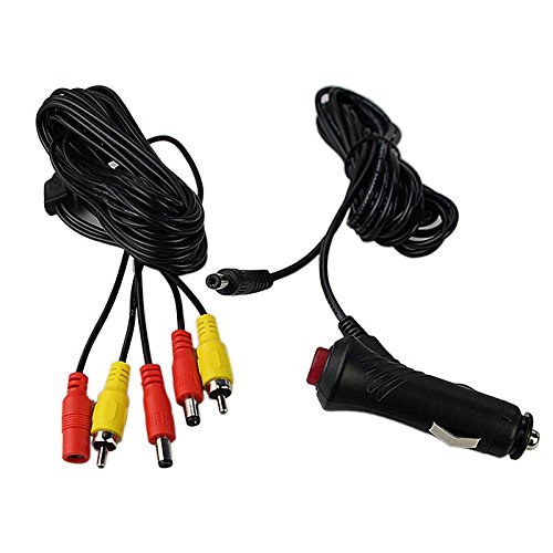 Rearmaster® 12V/24V Cigarette Lighter Power Supply Kit For Car Rear View Camera And Monitor With Rca Connection #TOP6
