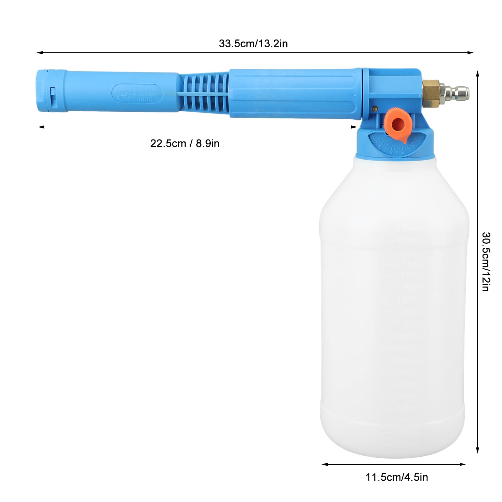Ręczny Spryskiwacz Ciśnieniowy z pianką 2000ml z Szybkim Złączem