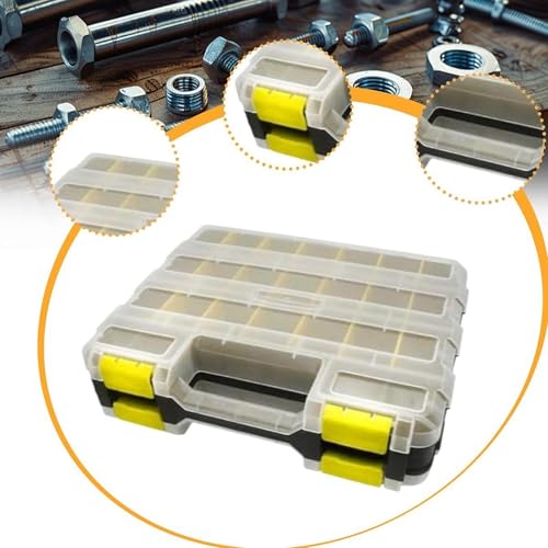 Boîte de rangement petites pièces plastique transparent double face