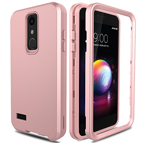 AMENQ LG K30 Case, LG Premier Pro Case L413DL, LG Phoenix Plus/Xpression Plus Case, 3 in 1 Heavy Duty Protection Shockproof Silicone Rubber Shell Scratch Resistant PC Armor Phone Cover