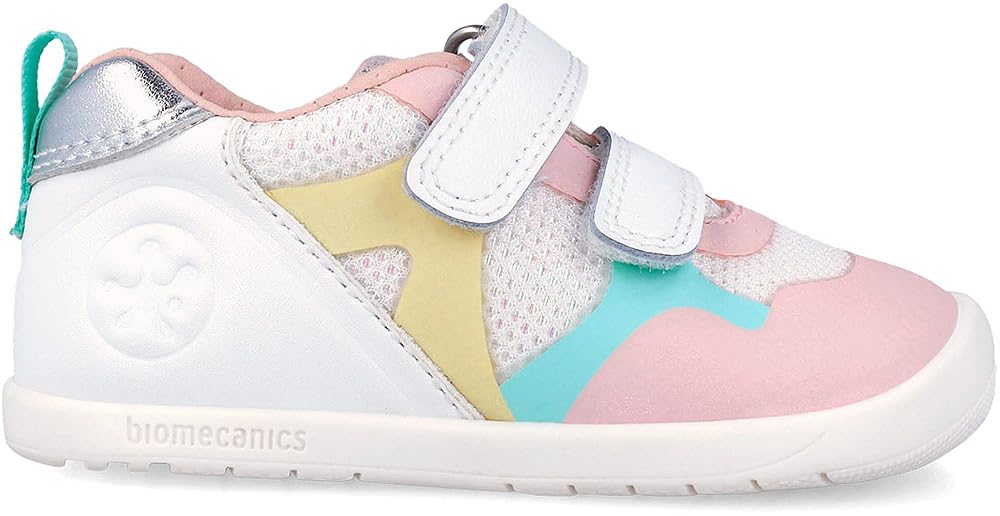 Biomecanics Scarpe Primo Passo 262165,Bianco Multicolore,Punta Larga,Contrafforte al Tallone,Ergonomica