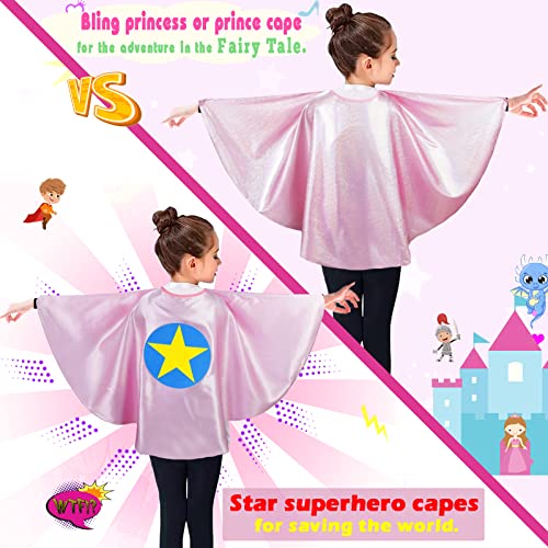 Irolewin Kids-Superhero-Cape-Costume For Girls-Boys And Mask Bracelets Bling Star Super Hero Gifts Toys Halloween Dress Up Party Favor #TOP1