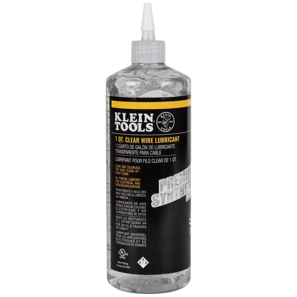 Klein Tools 51028 1-Quart Squeeze Bottle Premium Synthetic Clear Lubricant-image-49