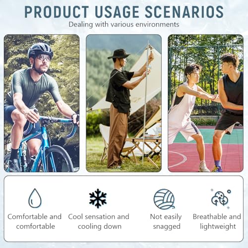 Image of Proberos UPF50+ Balaclava for Men & Arm Sleeves Set, UV Protection Cycling Face Mask with Anti-Slip Tech, Cool Breathable Face Mask, Fancy Print Print Design for Hiking /Running
