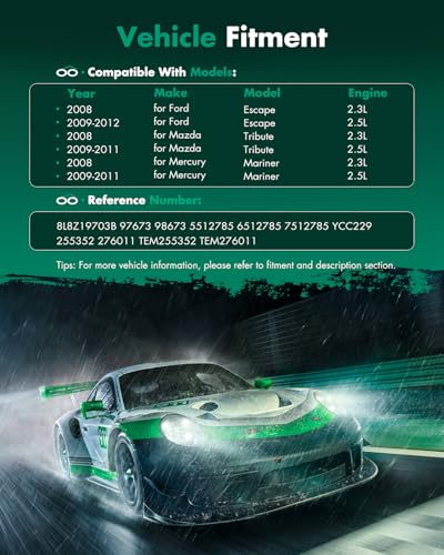 Image of SCITOO AC Compressor for Ford for Escape 2.5L 2009 2010 2011 2012 | Fast Cooling, Ultra Low Noise (≤72 dB) Air Conditioner Compressor for Summer, with Clutch, 8L8Z19703B 97673 98673 5512785