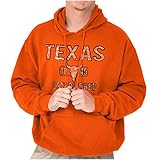 Brisco Brands Texas Vintage Cow Skull Stencil Cool Hoodie Sweatshirt Women Men Orange