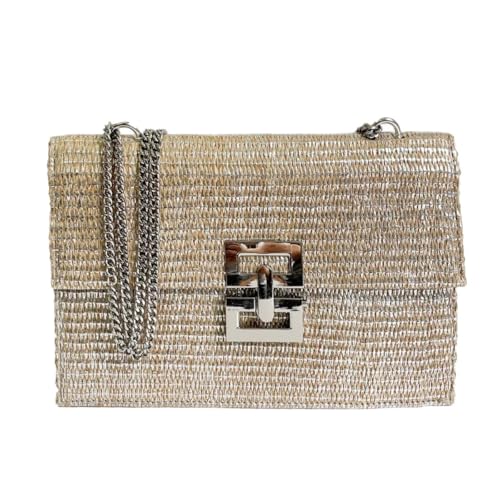 PHILOMENA Straw Purse Woven Beach Bag Summer Straw Clutch Purse Boho Shoulder Crossbody Bags