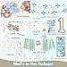 Airplane 1st Birthday Party Decorations for Boys, Time Flies 1st Birthday Party Supplies, Airplane Theme First Backdrop Balloon Garland Arch Banner Crown Cake Topper Boxes for One Year Old Boy