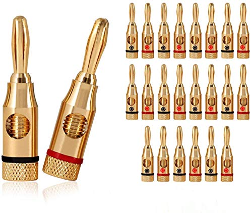 Conectores Banana para Altavoz 24K Dorados 24 piezas miniatura 1