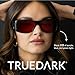 TrueDark Twilights Fitovers Premium Blue Light Blocking Glasses - Fits Over Prescription Eyewear - Blocks 99% of Blue, Violet and Green Light to Reduce Eye Strain - Designed by Dave Asprey