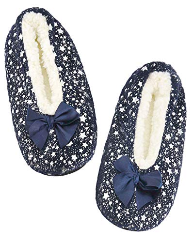 Image of DICUIRD Slipper Socks For Women With Grippers, Fuzzy With Non Slip Bottoms, Cozy Warm Fuzzy Slippers