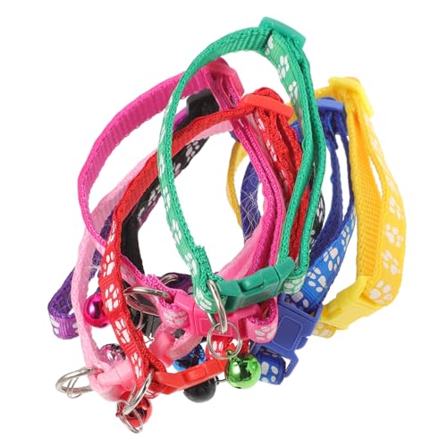 TOYANDONA 8Piezas Collar de Mascotas Ajustable Material Duradero y Perros y Colores Mezclados