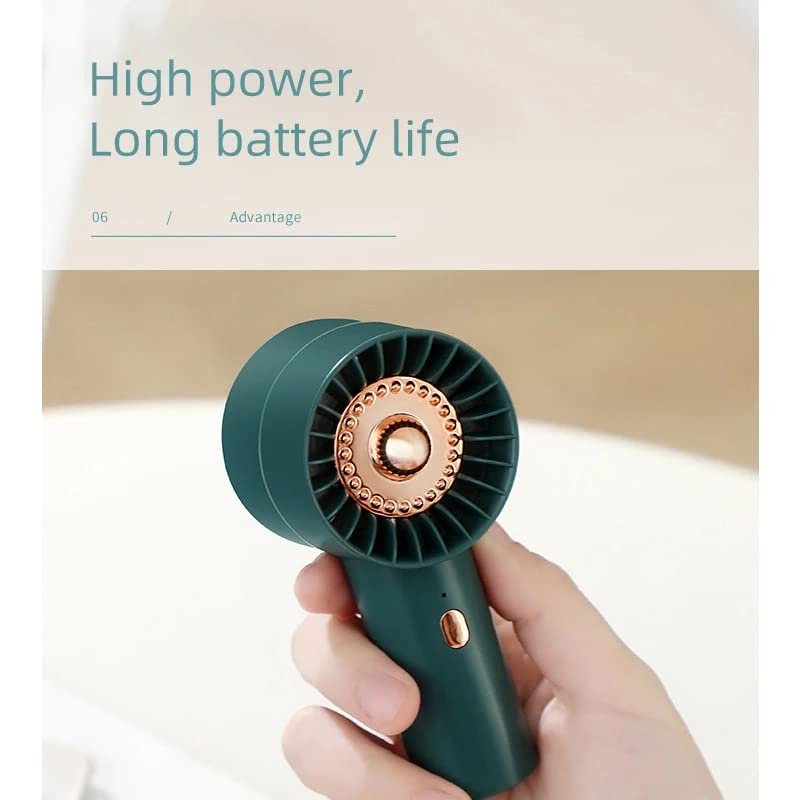 Ventilador de mano portátil con base de escritorio y carga USB 2