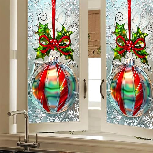 Vinilo decorativo para ventana estilo vidriera 17.7 x 39.3 pulg miniatura 1