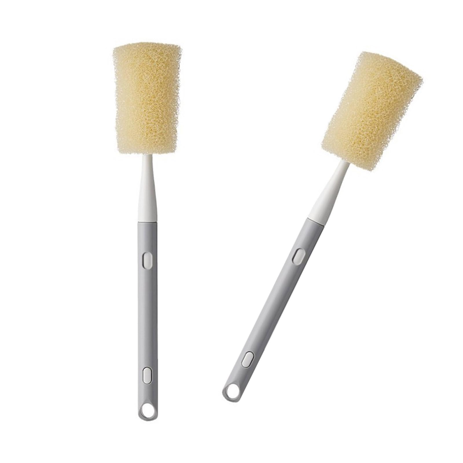 HDOYTXXM 2 Part Flexible Scourer Set Ergonomic Grip ABS Spongiform Brush for Kitchen Drinkware Rustproof Cleansing Extendable Long Handle Spongiform Brush