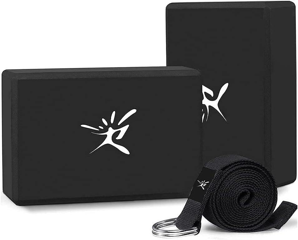 Yoga Blocks 2 Pack with Strap & Socks, High Density EVA Foam Brick, Non-Slip Yoga Props for Pilates Stretching Fitness, for Women Beginners Home Gym Canada