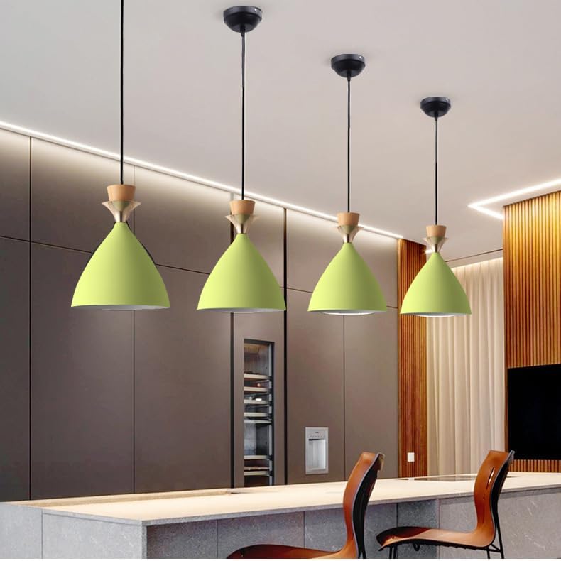 Image of GreyWings Triple Dome Moss Green Aluminium Hanging Pendant Light - Modern Antique Ceiling Lamp, Adjustable Drop, E-27 Holder, (Bulb is not Included) Pack of 1