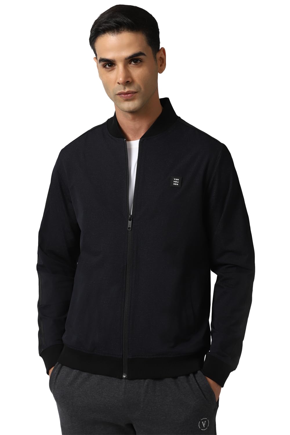 van heusen Men's A-Line Cotton Regular Coat (VFJKARGF050688_Navy) XL-picture-45
