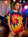 Women Hippie Shirt Peace Love 60s 70s Shirt Peace Sign Tshirts Tie Dye Inspirational Vintage Hippie Style Tee Tops