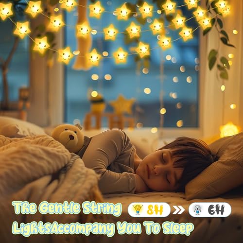 BOLWEO Star Fairy Lights, 2M 20LED Battery Powered String Lights with Timer, Star Night Lights for Indoor Decoration Christmas Wedding Birthday Party Bedroom Warm White - Cosy Home Interiors BOLWEO Star Fairy Lights, 2M 20LED Battery Powered String Lights with Timer, Star Night Lights for Indoor Decoration Christmas Wedding Birthday Party Bedroom Warm White - Image 3