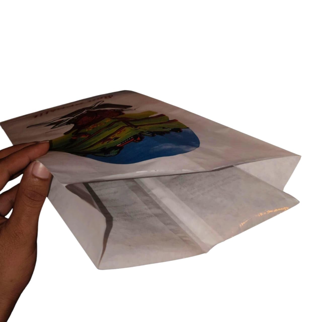 Vertdurée – Lote de 500 bolsas de pollo grasas, resistentes de papel blanco, 18+7,5 × 32 cm, uso profesional, asador, catering y venta para llevar