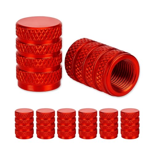 Lot de 8 bouchons de valve en aluminium avec joint d'étanchéité pour vélo, moto, voiture, remorque, scooter