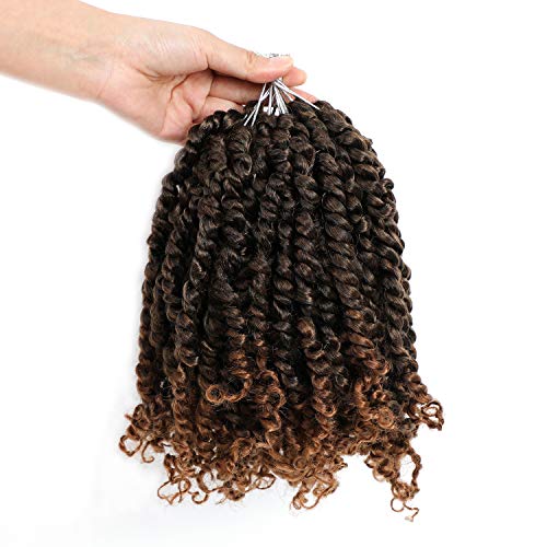 8 Inch Passion Twist Crochet Hair 7 Packs Pre-twisted Passion Twist Hair Pre-looped Braids For Black Women Hair Extensions (8 inch (Pack of 7), T30)