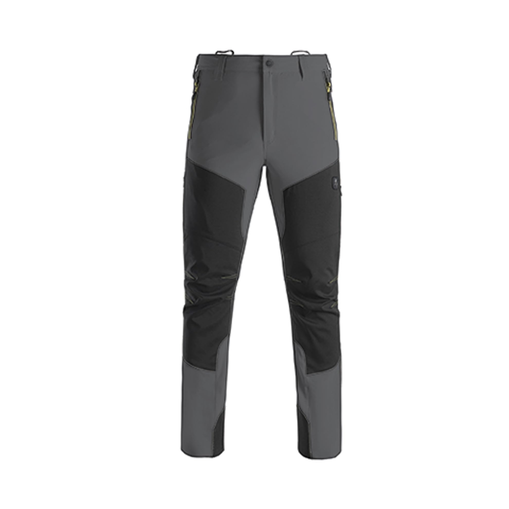 KAPRIOL Tech Pantaloni Uomo Trekking Primaverili Estivi Elasticizzati Idrorepellenti Multitasche e Resistenti (Grigio, L)