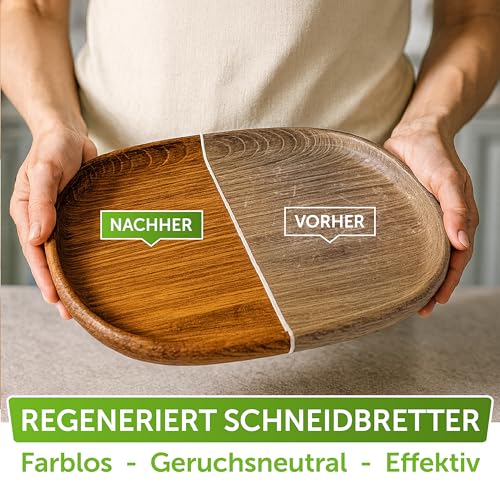 Nordicare Schneidebrett-Öl 250ml lebensmittelecht - Schneidbrett Holzöl zur effektiven Pflege - Holz Mineralöl für Schneidebretter, Cutting Board Mineral Oil