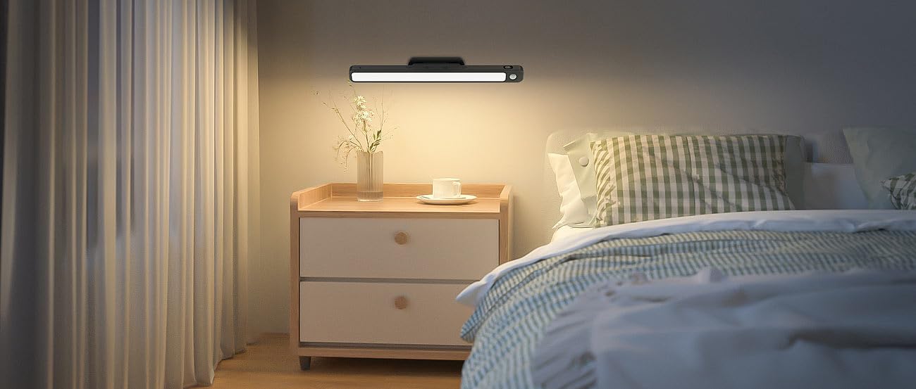 Lunartec Schrankbeleuchtung Akku: 3er-Set LED-Akku-Unterbau-/Bilderleuchte, PIR, Fernbedienung, schwarz (Unterschrank-Beleuchtung Küche LED, Unterbauleuchte Küche flach, Bild)