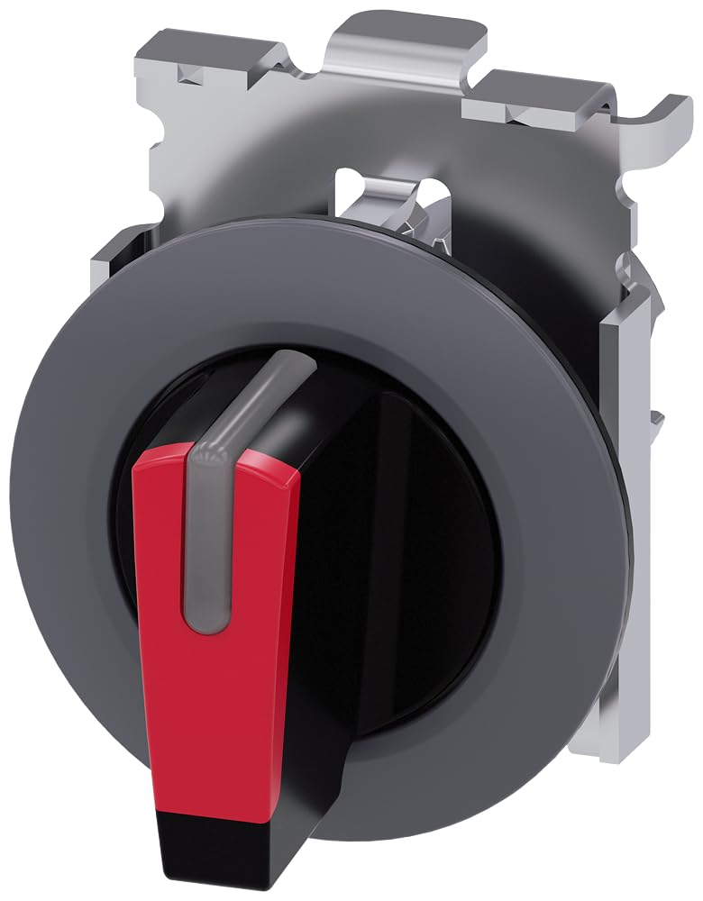Manecilla courte rouge Siemens Sirius ATC sélecteur rond momentané avec anneau