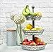 Hallops 3 Tier Serving Tray - Galvanized, Rustic Metal Stand. Dessert, Cupcake, Fruit & Party Three Tiered Platter. Country Farmhouse Vintage Decor for The Kitchen, Home, Farm & Outdoor
