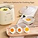 Rapid Egg Cooker, 6 in 1 Egg Cooker for Hard Boiled Eggs, Soft Boiled, Egg Custard, Electric Egg Boiler with Auto Shut Off and Beep Alarm, Smart Egg Maker for Home, Kitchen, Dorm, No BPA