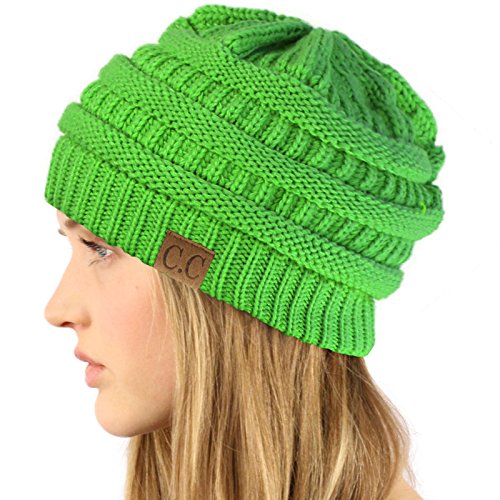 Image of Hatsandscarf CC Exclusives Solid Color Beanie Tail Hat for Adult (MB-20A)