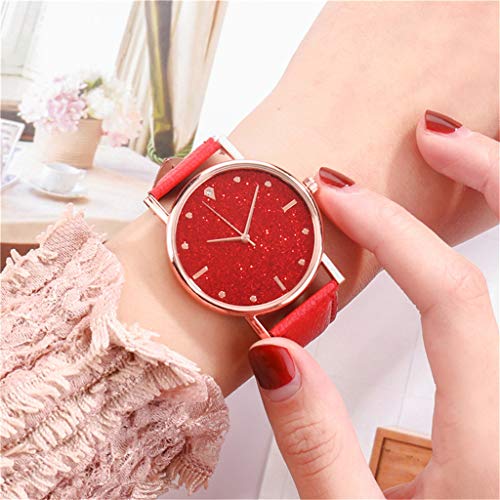 Reloj de pulsera para hombre, de acero inoxidable, informal, de cuarzo, para acampada, rosso, talla única