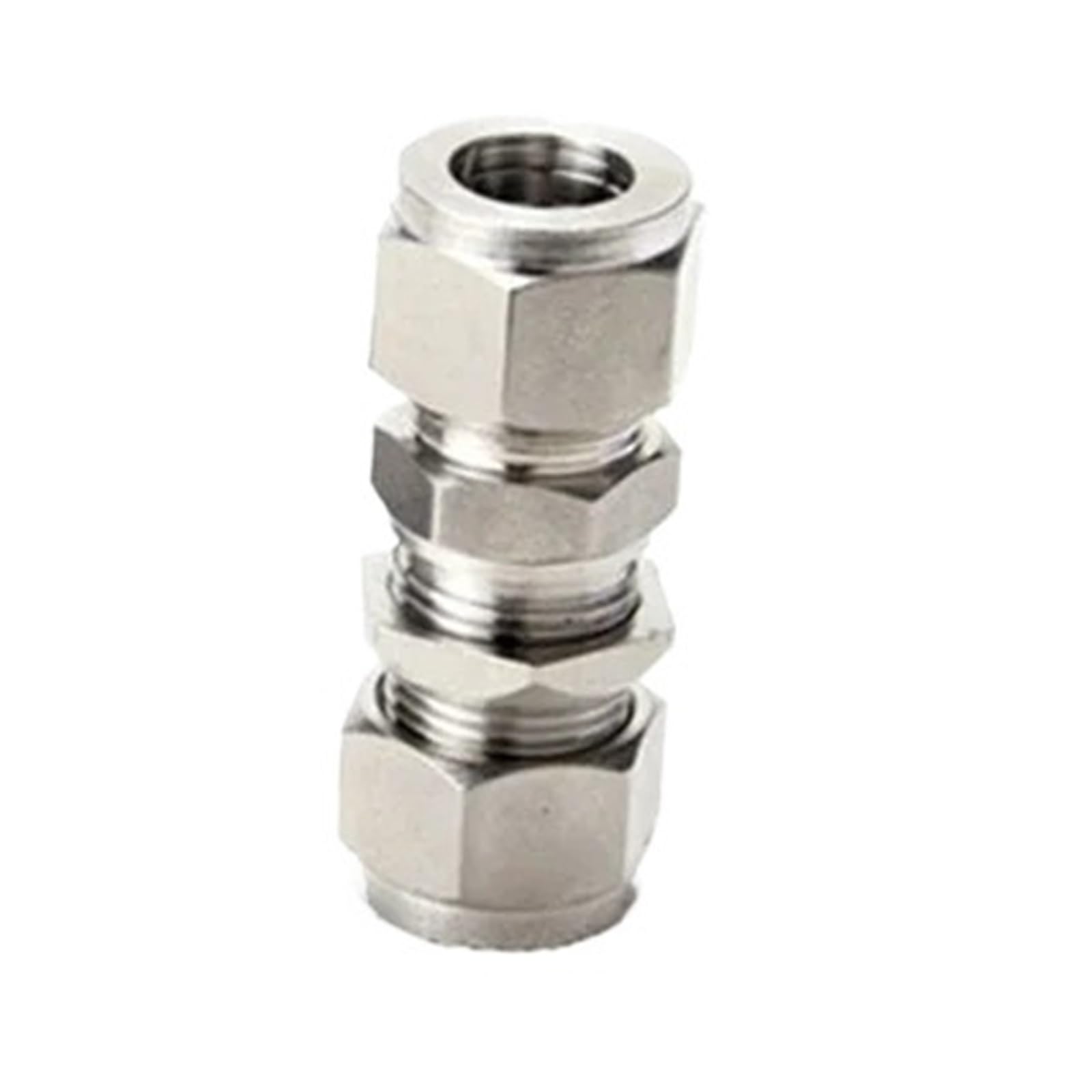 Conector de mamparo contra fugas en tubos de 9.52mm, unión recta de acero inoxidable