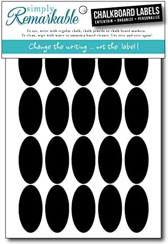 60 Small Oval Shape 2" x 1" Labels are Dishwasher Safe - Wipe Clean and Reused, For Organizing, Decorating, Crafts, Personalized Hostess Gifts, Wedding Party Favors