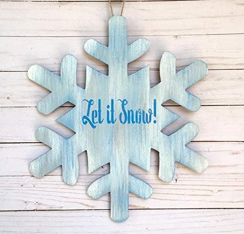 Winter Snowflake Door Hanger - Christmas Snowflake Decoration - Home Door Sign- Snowflake Decor