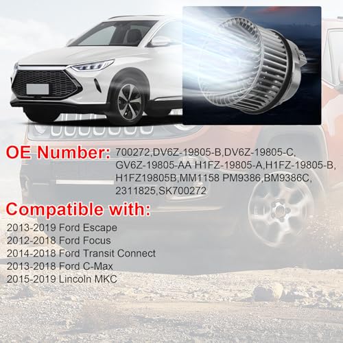 Image of AC Blower Motor Fan Replacement Fits for 2013-2019 for Ford Escape