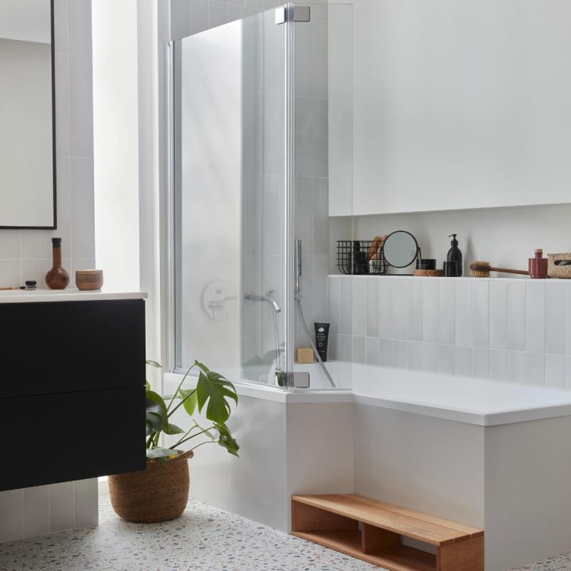 Pack baignoire bain douche 180 x 90 JACOB DELAFON Neo version gauche + pare bain chromé