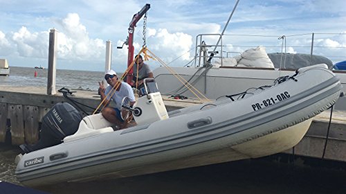 Prohoists 2000 Lb Davit Crane with Winch and Hydraulic Ram; Heavy Duty 360° Swiveling Davit with Up to 8Ft Lifting Arm; Boom Extends to 54”; Install on Dock for PWC, Garage Floor for Motors, Truck Bed - Thumbnail 3