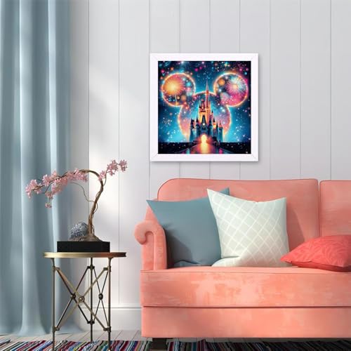 Image of JAKI Diamond Art Painting Kits for Adults Castle-Diamond Art for Adults Cartoon,Full Drill Diamond Art Kits for Gift Home Wall Decor(13.8x13.8inch)