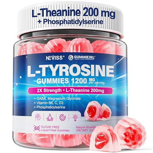 29% off - L Tyrosine Gummies Supplement 1200mg, GABA L-Theanine Supplement 200mg with Magnesium Glycinate...