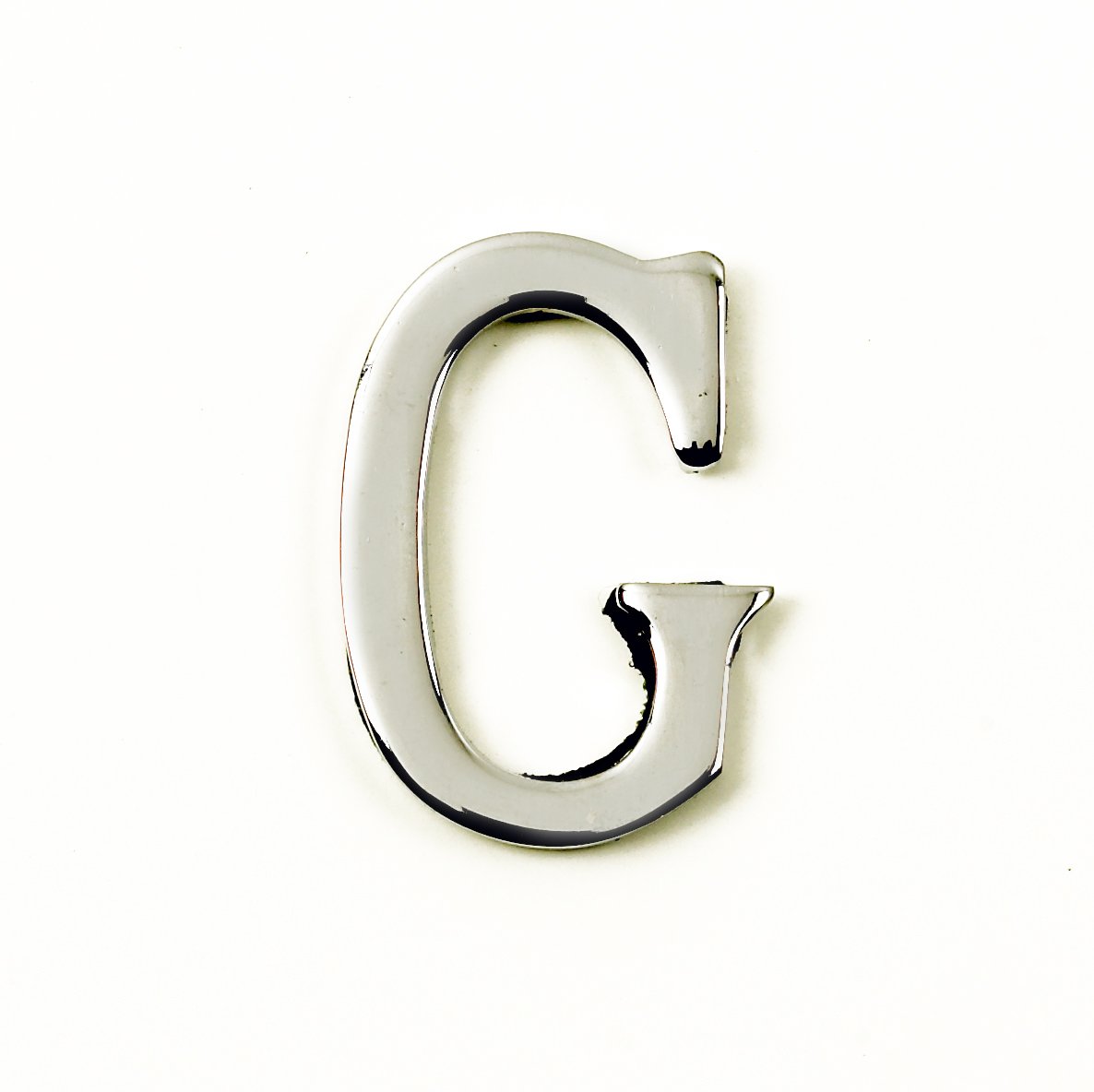 Black Country Metal Works 1.5-2 Inch Self Adhesive Solid Brass Numbers & Letters Chrome Finish (G)