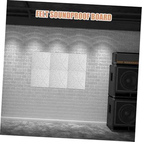 KESYOO 6pcs paneles acústicos autoadhesivos de alta densidad para reducción de ruido en paredes, espuma insonorizante para casa y oficina, negro, aislamiento acústico para sala de juegos y estudio de grabación miniatura 3