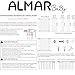 ALMAR Baby Sicherheitsbarriere 61-68 cm schwarz | Einfache Montage ohne Schrauben für Türen, Flure oder Treppen für Kinder oder Haustiere | Weißer Zaun mit selbstschließender Schwingung auf beiden